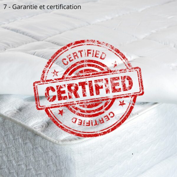 Garantie et certification de literie